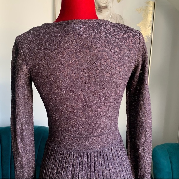 MISSONI PURPLE BROWN MIDI DRESS - Picture 5 of 13